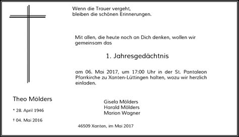 Alle Traueranzeigen für Theo Mölders trauer rp online de