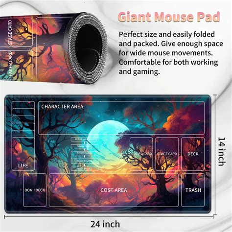One Piece Card Game Mat Playmat - 24x14 Inches Rubber Game Mat With