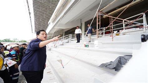 Tinjau Stadion Gelora Sriwijaya Jakabaring Erick Thohir Kondisinya