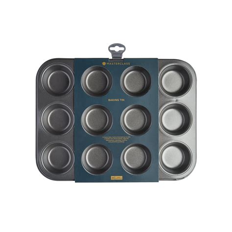 Masterclass Non Stick 12 Hole Deep Baking Pan The Organised Store