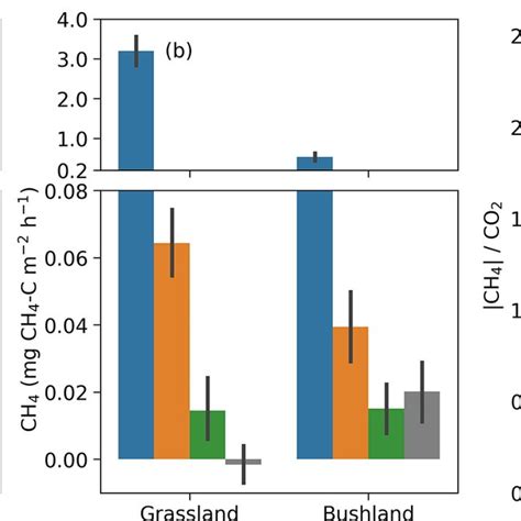 A B Mean CO 2 And CH 4 Fluxes From Termite Mounds And Surrounding