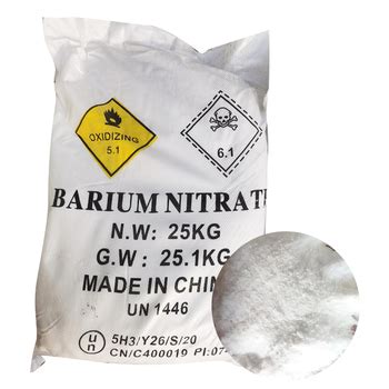 Fireworks Raw Material Barium Nitrate 99.3% 98.5% Colorless Crystal Or ...