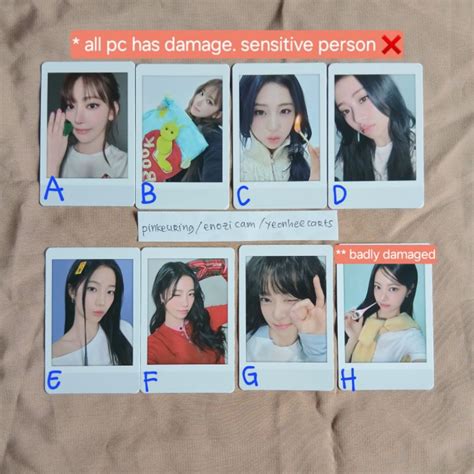 SENSITIVE Le Sserafim Hot Sharing Photocard Tincase Version Sakura Yunjin Kazuha Eunchae