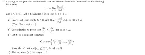 Solved 7 Let Xn Be A Sequence Of Real Numbers That Are Chegg