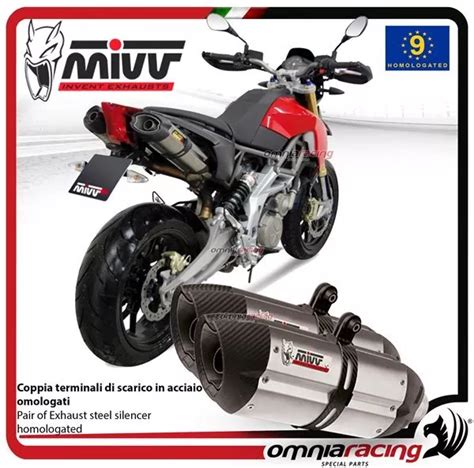 Paire D Chappement Mivv Suono Homologu Acier Aprilia Dorsoduro