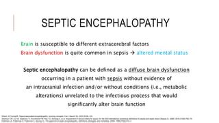 Septic Encephalopathy | PPT | Free Download