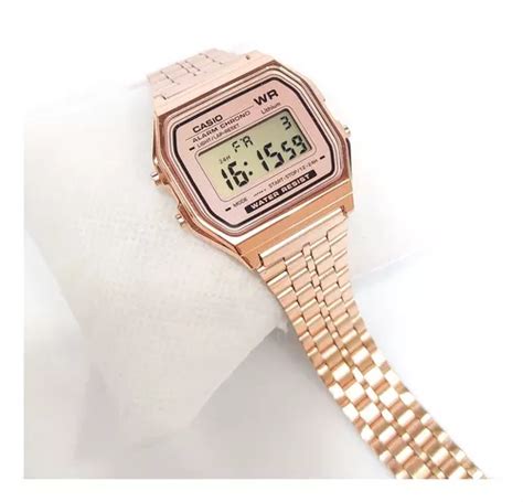 Reloj Retro Oro Rosa Para Mujer Digital Envío gratis