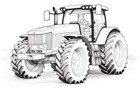 How To Draw A John Deere Tractor Yonderoo