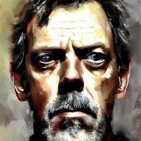 Face Protrait Of Hugh Laurie Realistic Ultrahd Stable Diffusion