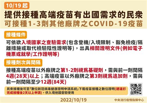 今起開放高端補打它牌疫苗 累計最多打6劑 新聞 Rti 中央廣播電臺