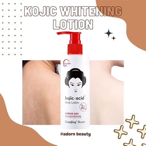 Effective Kojic Acid Whitening Body Lotion Refreshing And