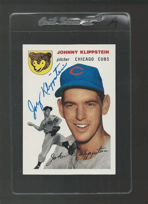 Johnny Klippstein Signed Auto Topps Archives Baseball Card