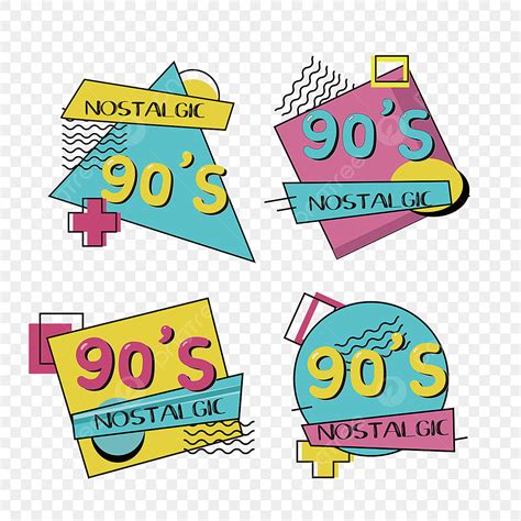 Retro Badge Png Image Badge Geometric Retro Color Sticker Vintage