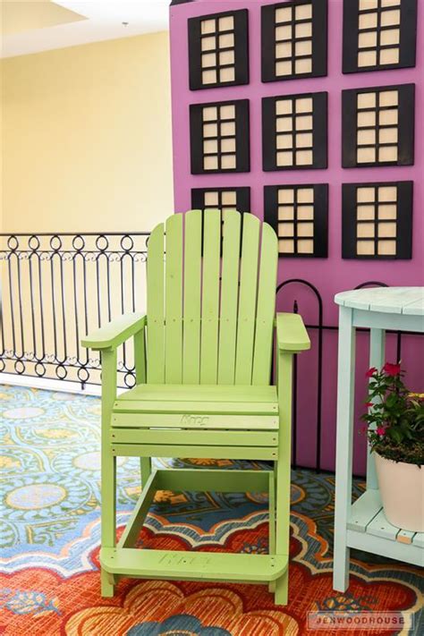 Diy Counter Height Adirondack Chair Free Project Plan