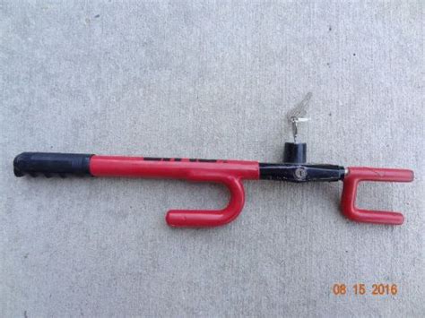 Find Used The Club Red Car Security Steering Wheel Lock Anti Theft