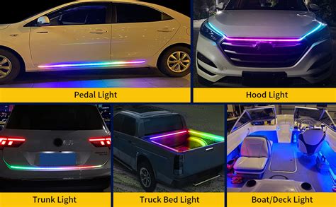 Amazon YM E Bright Car Led Lights Exterior RGB Hood Light Strip