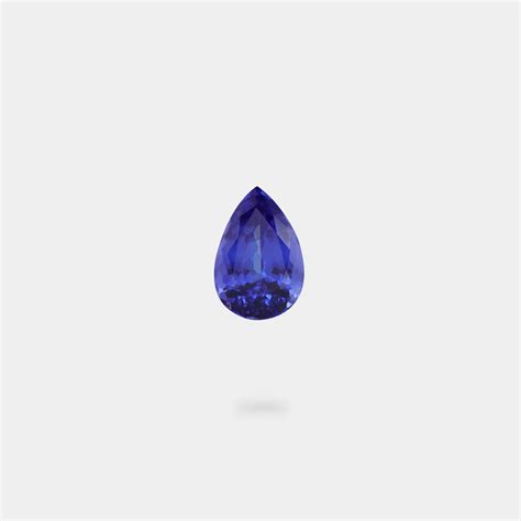 Carats Pear Shaped Tanzanite Intense Vb Blue Polished Stone