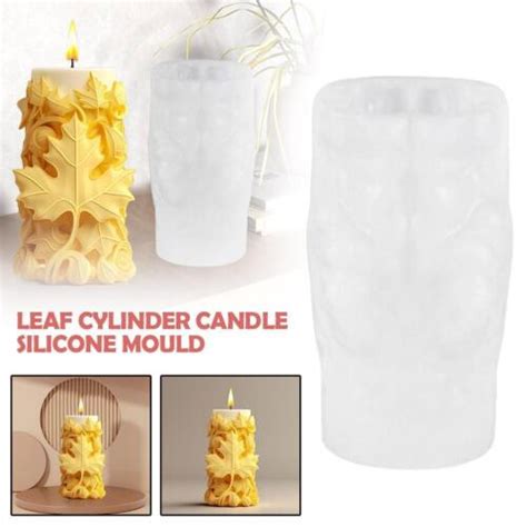 D Maple Leaves Cylinder Silicone Candle Molds Diy Candle Molds Pcs