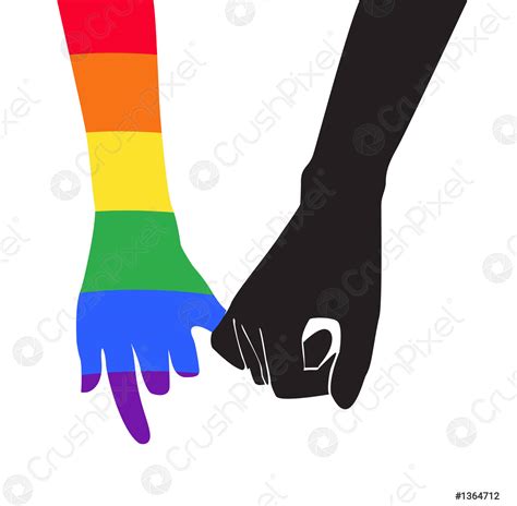 Hand Holding Another Hand Rainbow Flag Lgbt Symbol Vector Eps10 Stock Vector 1364712 Crushpixel