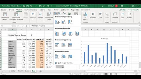 Excel Dynamick Graf Pomoc Funkce Index Youtube