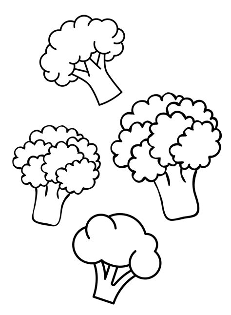 Broccoli Coloring Pages Printable for Free Download