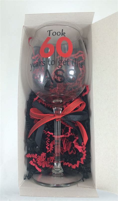 60 Birthday Glass 60th Birthday Wine Glass 60th Glass Etsy