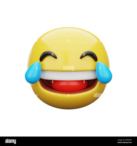 D Emoji Face With Tears Of Joy Stock Photo Alamy