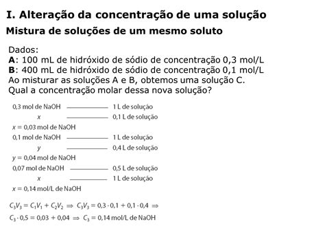 explicação de diluição de soluções