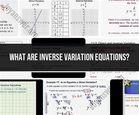 Exploring Inverse Variation Equations In Mathematics Joyanswer Org