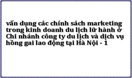 Vận dụng các chính sách marketing trong kinh doanh du lịch lữ hành ở