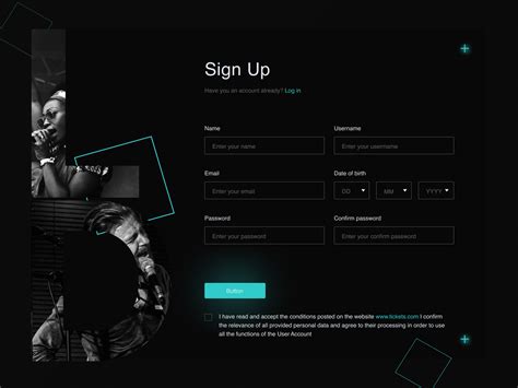 registration form registration page ui design  event event