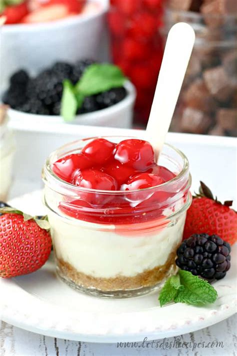 Mason Jar Cheesecakes With Toppings Bar Lets Dish Recipes