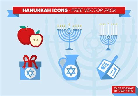 Hanukkah Icons Free Vector Pack Ai Eps Uidownload