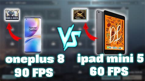 Ipad Mini 5 60 Fps Vs Oneplus 8 90 Fps ️ ️ Friendly Tdm