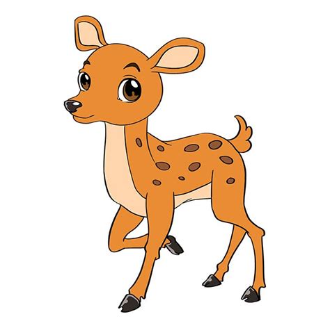 Cartoon Deer Drawing Easy