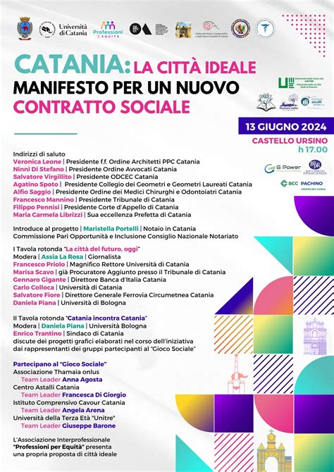 Al Castello Ursino Convegno Catania La Citt Ideale Manifesto Per Un