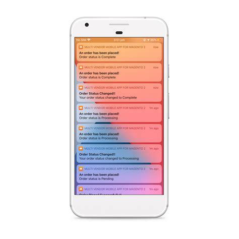 Order Tracking Push Notifications in Mobile App