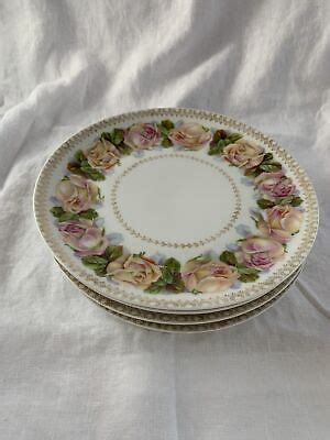 Vintage Zeh Scherzer Co Z S Co Bavaria Pink Yellow Rose Porcelain