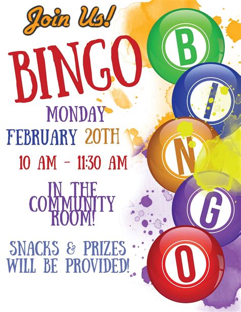 Bingo Party Event Flyer Template Editable Instant Download Great For