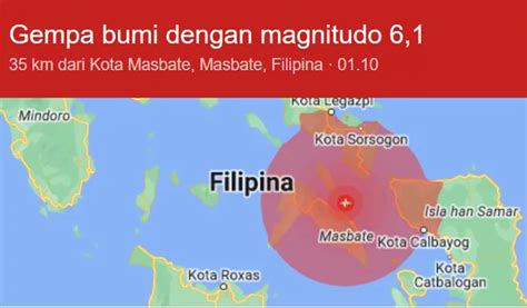 Filipina Diguncang Gempa Magnitudo Dan Kali Gempa Susulan