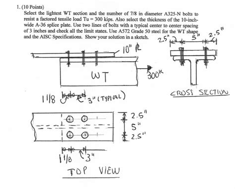 1 10 Points Select The Lightest WT Section And The Chegg