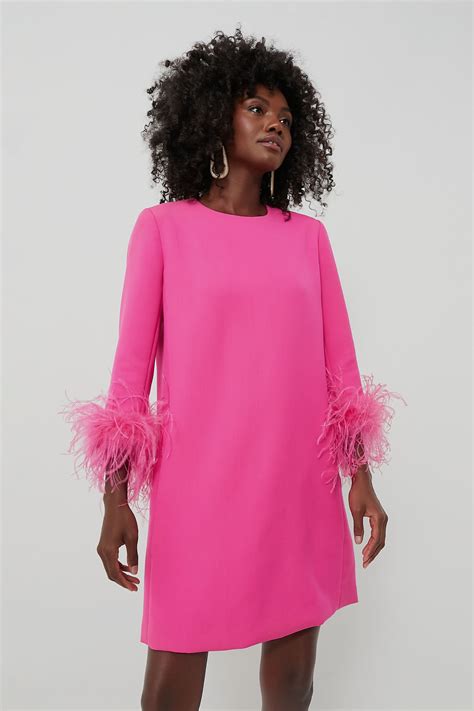 Hot Pink Feather Mod Mary Dress | Tuckernuck