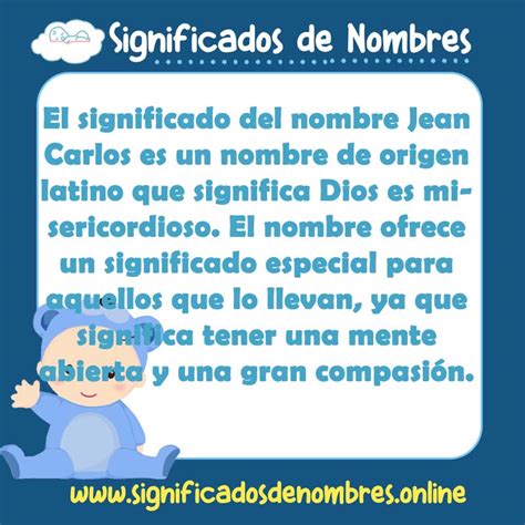 Significado De Jean Carlos 【 Apodos Origen Y MÁs