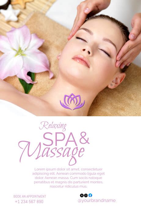 Spa And Massage Template Postermywall