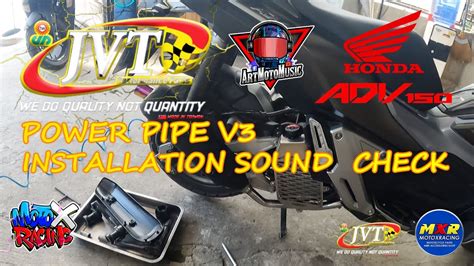 JVT POWER PIPE V3 HONDA ADV150 INSTALLATION AND SOUND CHECK YouTube