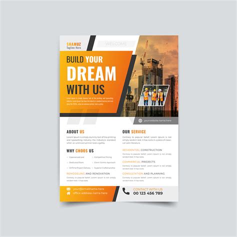 construction flyer design  shamim mahmud  dribbble