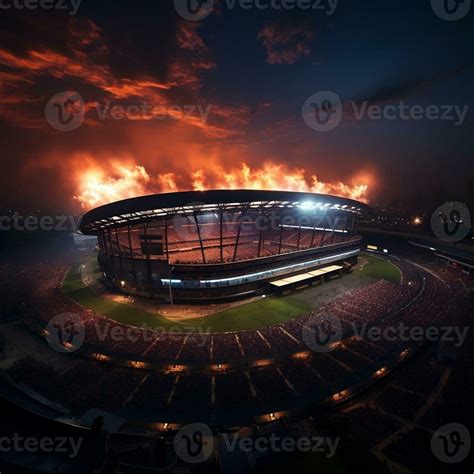 Amazing atmosphere in soccer match stadium generative ai 27230684 Stock
