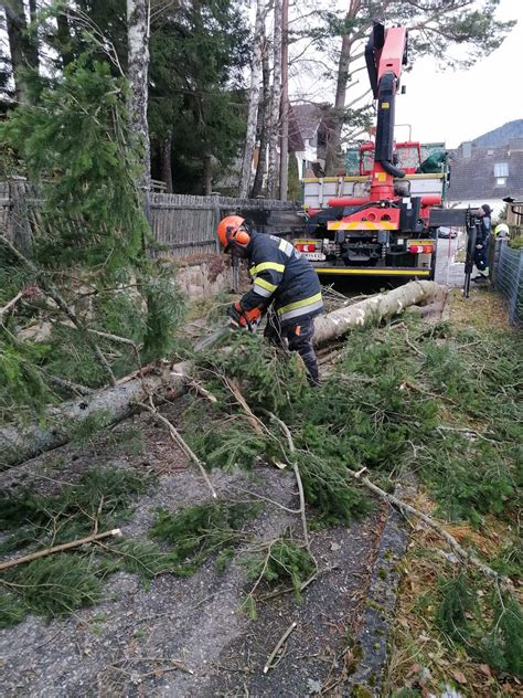 Baum Drohte Auf Weg Zu St Rzen Freiwillige Feuerwehr Mariazell