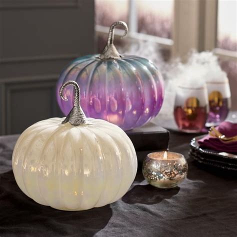 Iridescent Pumpkins With Lights Grandin Road Pumpkin Halloween