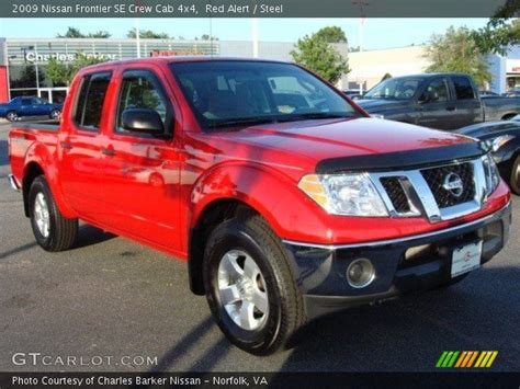 Red Alert 2009 Nissan Frontier SE Crew Cab 4x4 Steel Interior